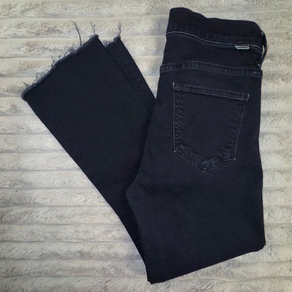 MOTHER Jeans Women's 27x26 The Insider‎ Ankle Holding Hands Dark Wash Frayed Hem - Picture 12 of 12